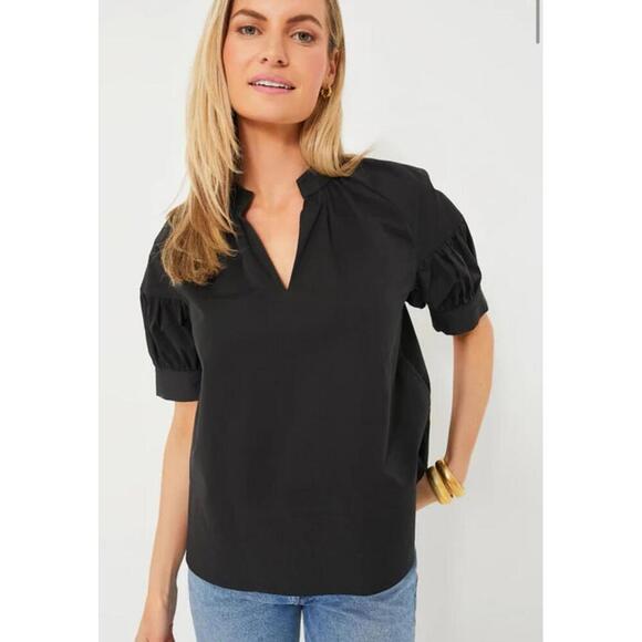 Tuckernuck Black Ruthie Blouse Top NWT Extra Small XS - Picture 1 of 8